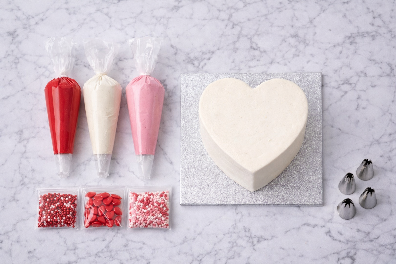 Valentines Collection | DIY Heart Cake 4 servings