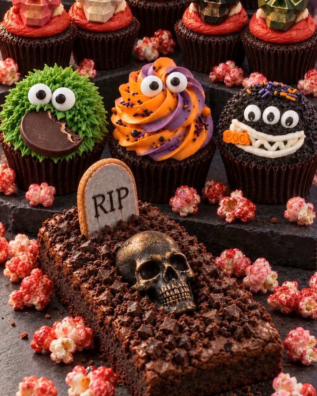 Burial Brownie met schedel